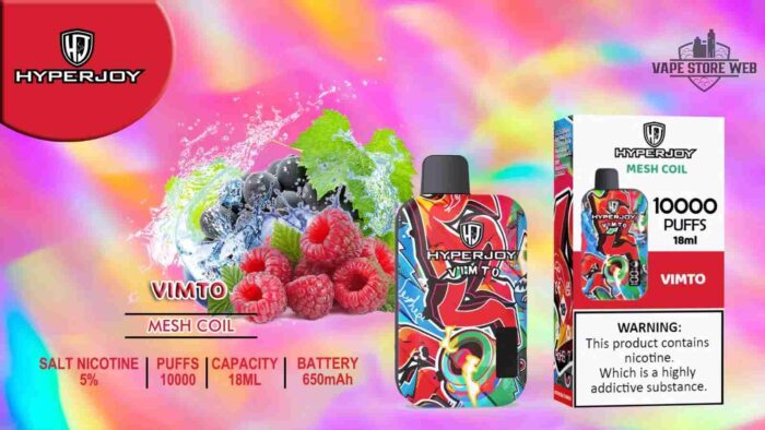 HYPERJOY Limited Edition 10000 Puffs Disposable Vape In UAE vimto