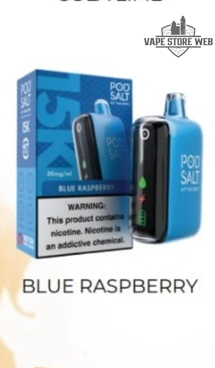 Pod Salt 15k Disposable Vape in Dubai blue raspberry