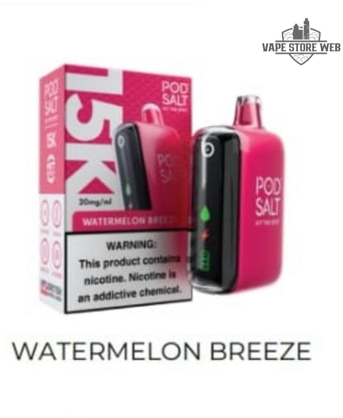 Pod Salt 15k Disposable Vape in Dubai watermelon breeze