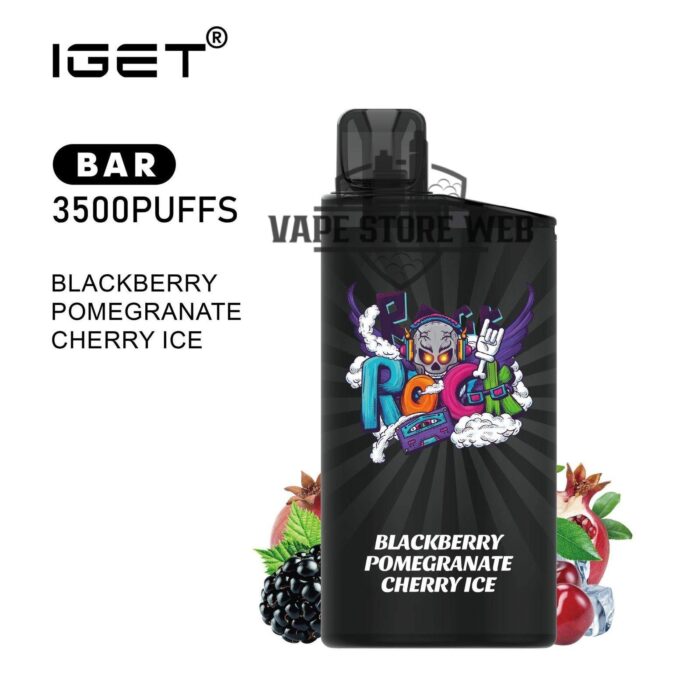 iget bar 3500 puffs disposable vape in dubai blackberry pomegranate cherry ice