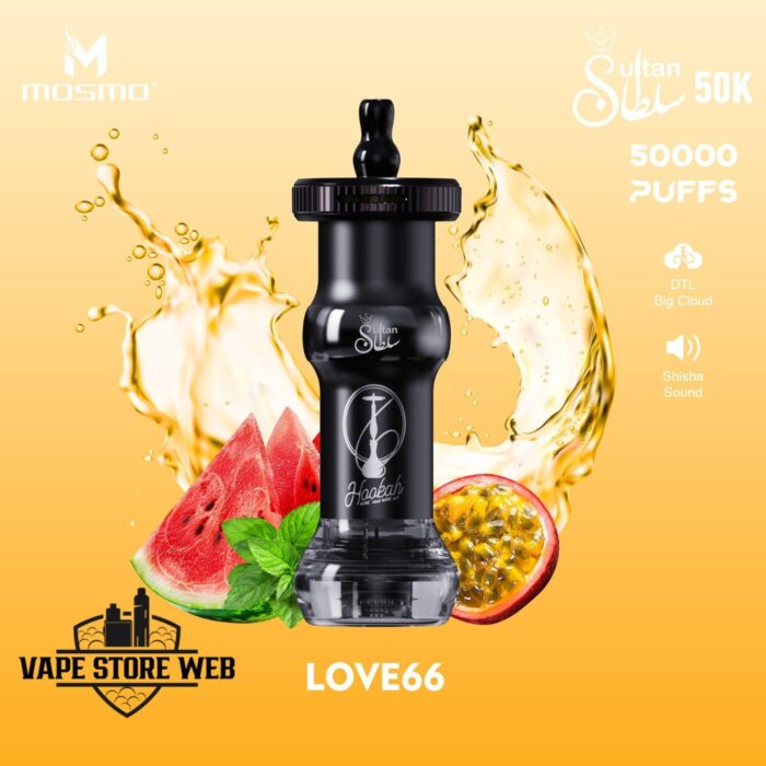 mosmo sultan 50k puffs shisha style 50mg disposable vape in dubai love66