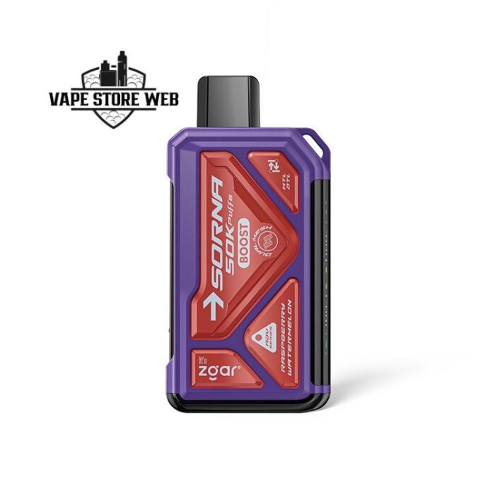 zgar sorna 50k puffs disposable vape in dubai raspberry watermelon
