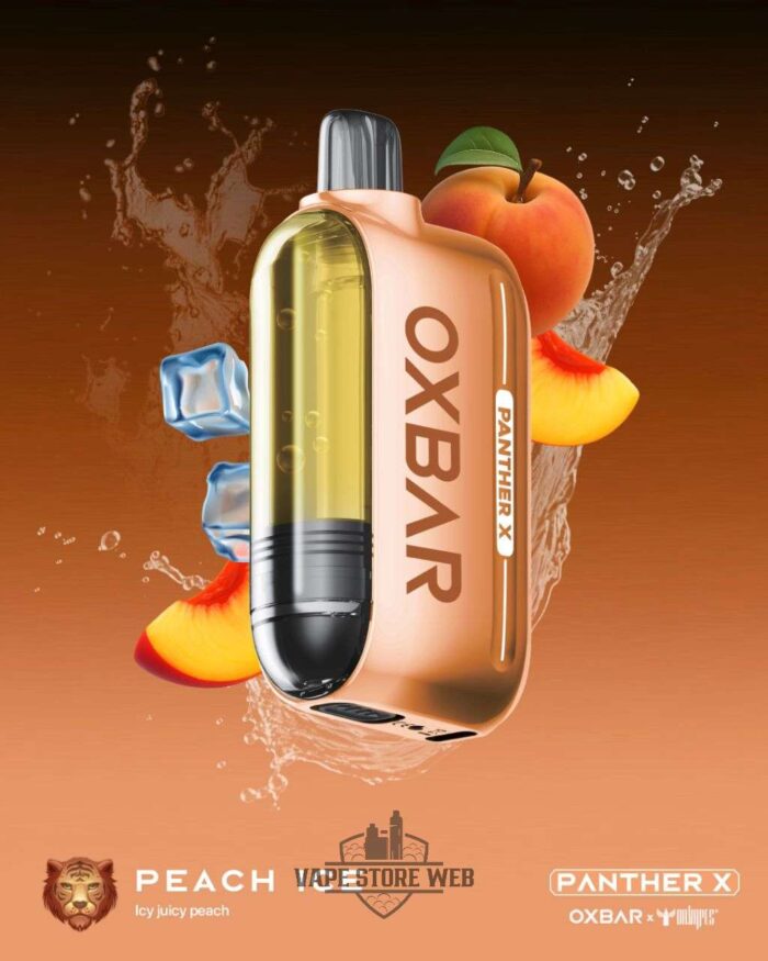 Dr Vapes Oxbar Panther X 50000 Puffs Disposable Vape peach ice