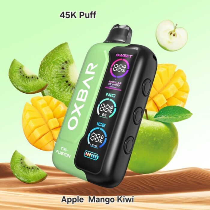 Oxbar TRI Fusion 45000 Puffs Disposable Vape in Dubai Apple Mango Kiwi