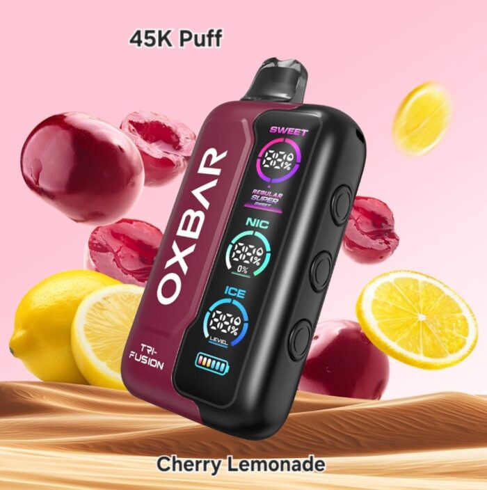 Oxbar TRI Fusion 45000 Puffs Disposable Vape in Dubai Cherry Lemonade