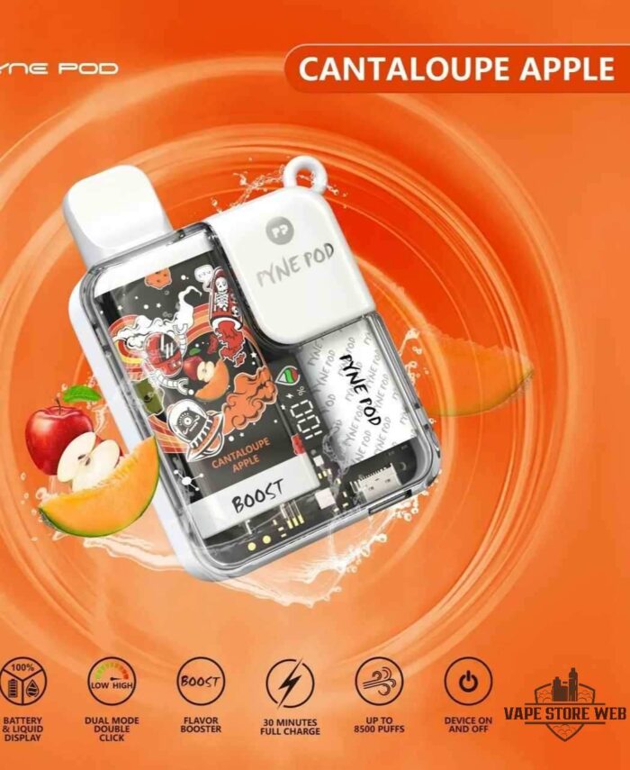 Pyne-Pod-8500-Disposable-Vape-Cantaloupe-Apple-
