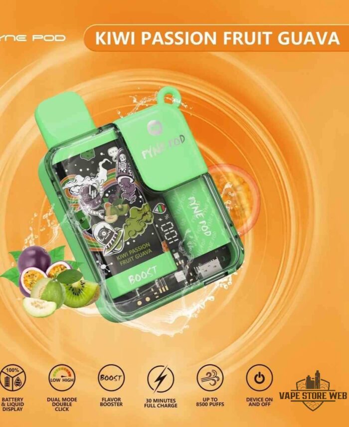 Pyne-Pod-8500-Disposable-Vape-Kiwi-Passion-Fruit-Guava-