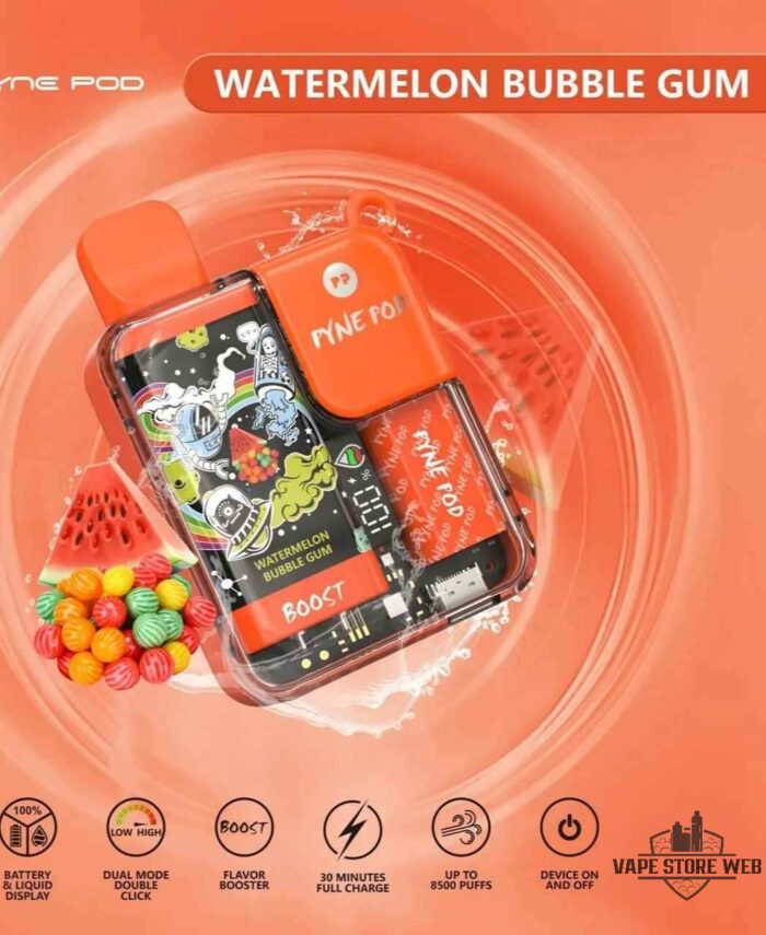 Pyne-Pod-8500-Disposable-Vape-Watermelon-Bubble-Gum-