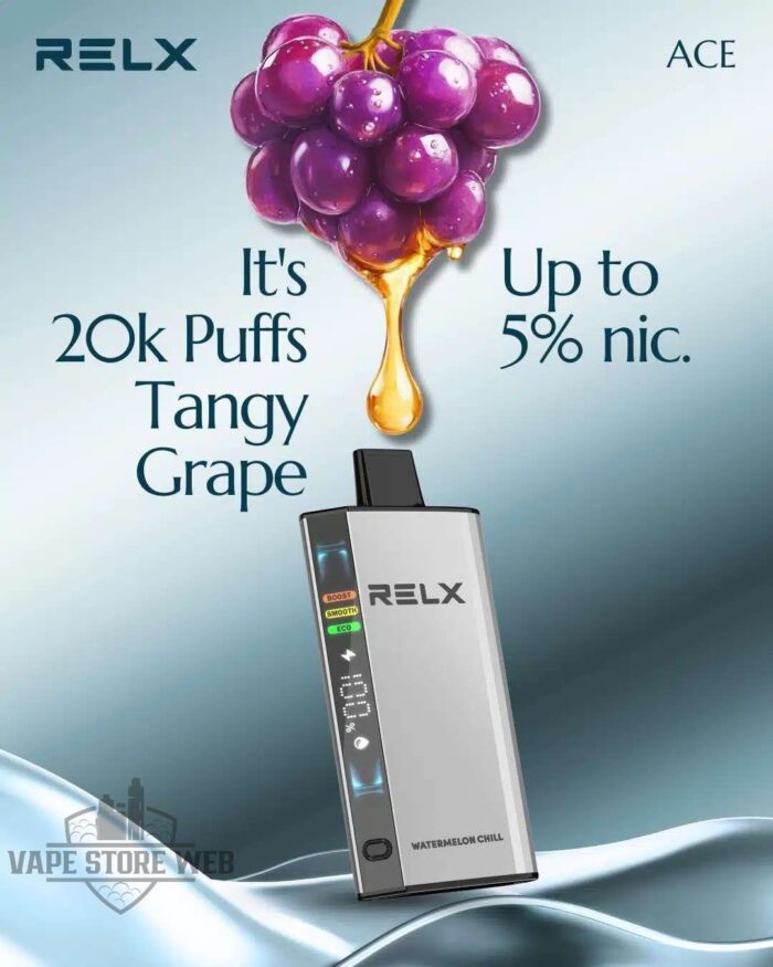 Relx ACE 20000puffs 20mg Disposable Vape Tangy Grape