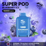 Tugboat Super 16000 Pod Cartridges Disposable Vape Blueberry