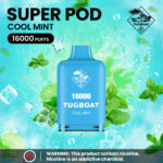 Tugboat Super 16000 Pod Cartridges Disposable Vape Cool-Mint