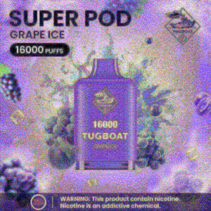 Tugboat Super 16000 Pod Cartridges Disposable Vape Grape Ice
