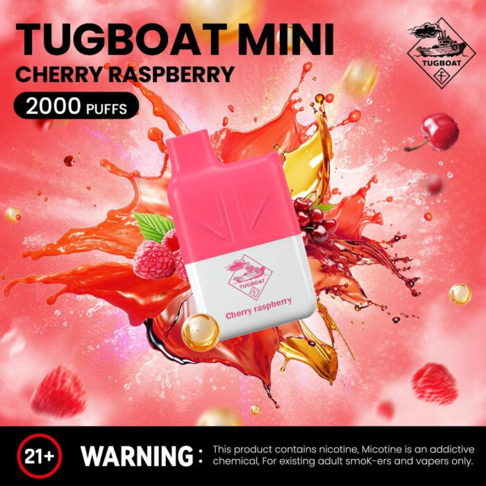 Tugboat-Mini-2000-Puffs-2-Nicotine-Disposable-Vape-in-UAE-Cherry Raspberry