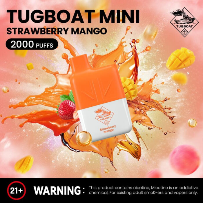 Tugboat-Mini-2000-Puffs-2-Nicotine-Disposable-Vape-in-UAE-Strawberry Mango