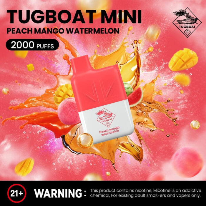 Tugboat-Mini-2000-Puffs-2-Nicotine-Disposable-Vape-in-UAE-peach Mango Watermelon