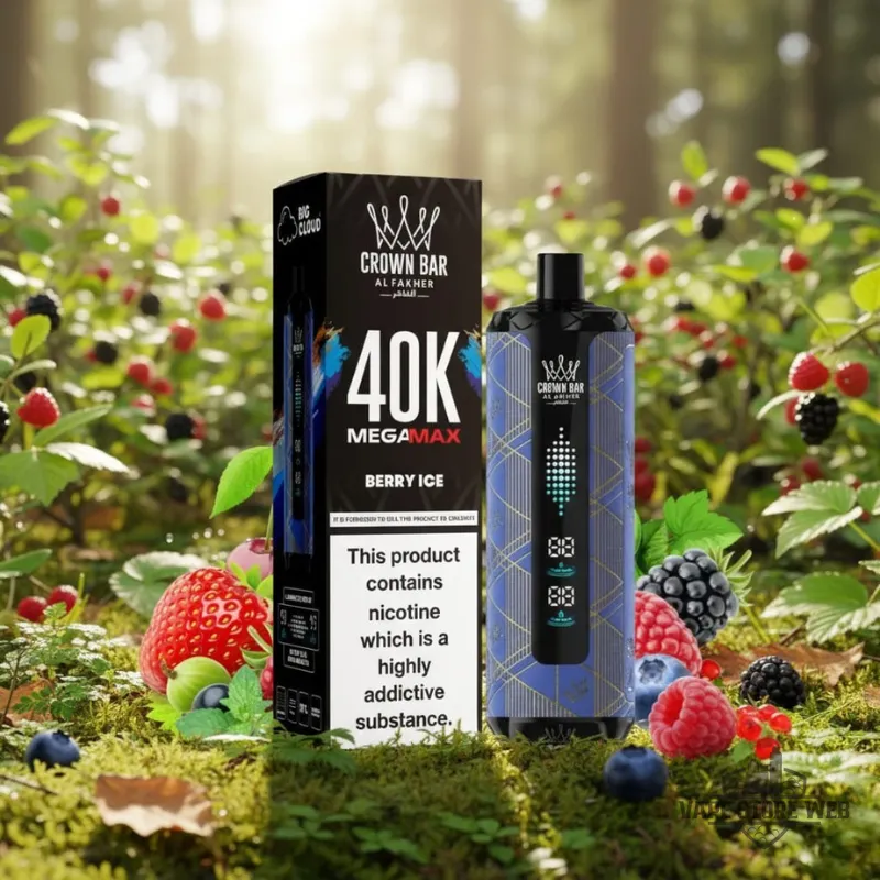 Al Fakher Crown Bar Mega Max 40K Disposable Vape in Dubai 3 Al Fakher Crown Bar Mega Max 40k Disposable Vape In Dubai Berry Ice