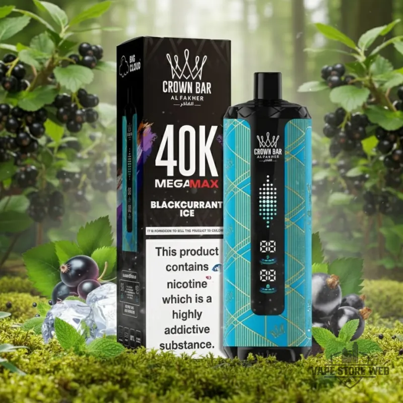 Al Fakher Crown Bar Mega Max 40K Disposable Vape in Dubai 4 Al Fakher Crown Bar Mega Max 40k Disposable Vape In Dubai Blackcurrant Ice