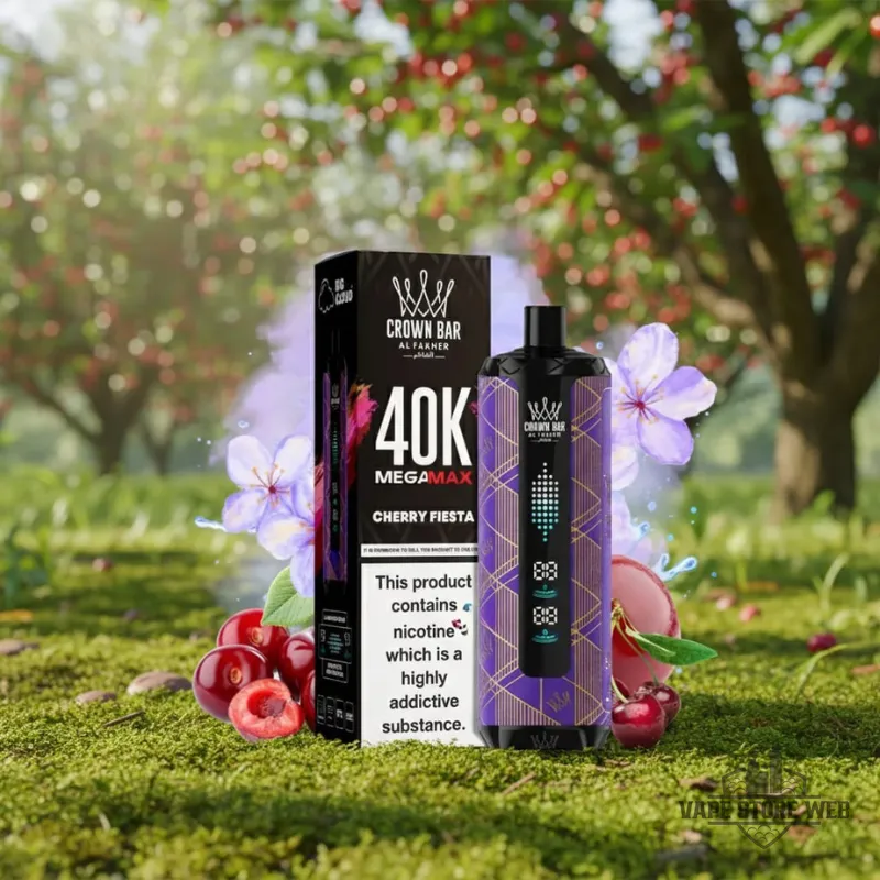 Al Fakher Crown Bar Mega Max 40K Disposable Vape in Dubai 6 Al Fakher Crown Bar Mega Max 40k Disposable Vape In Dubai Cherry Fiesta