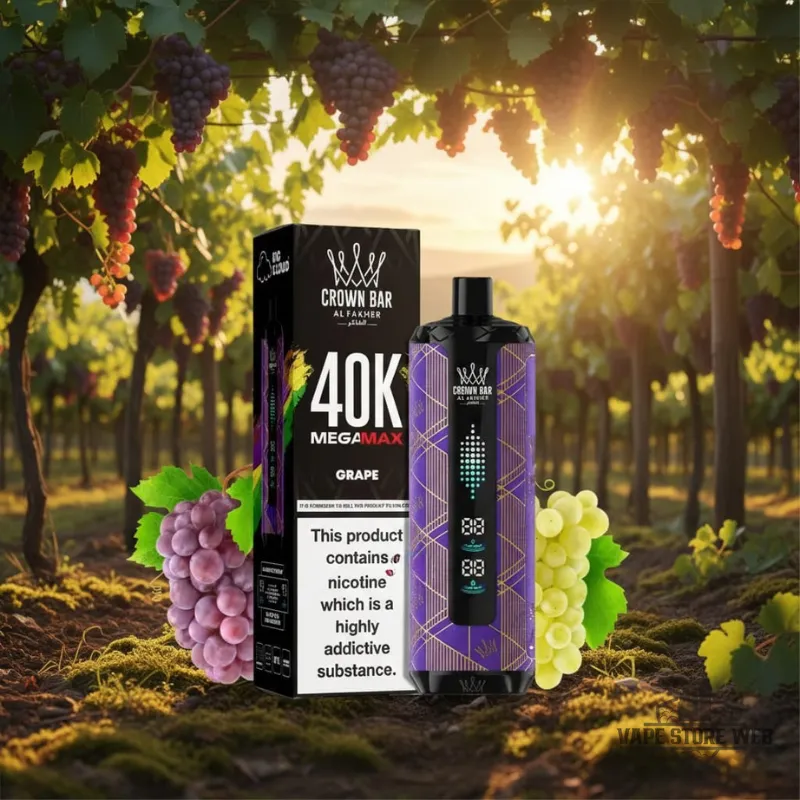 Al Fakher Crown Bar Mega Max 40K Disposable Vape in Dubai 8 Al Fakher Crown Bar Mega Max 40k Disposable Vape In Dubai Grape