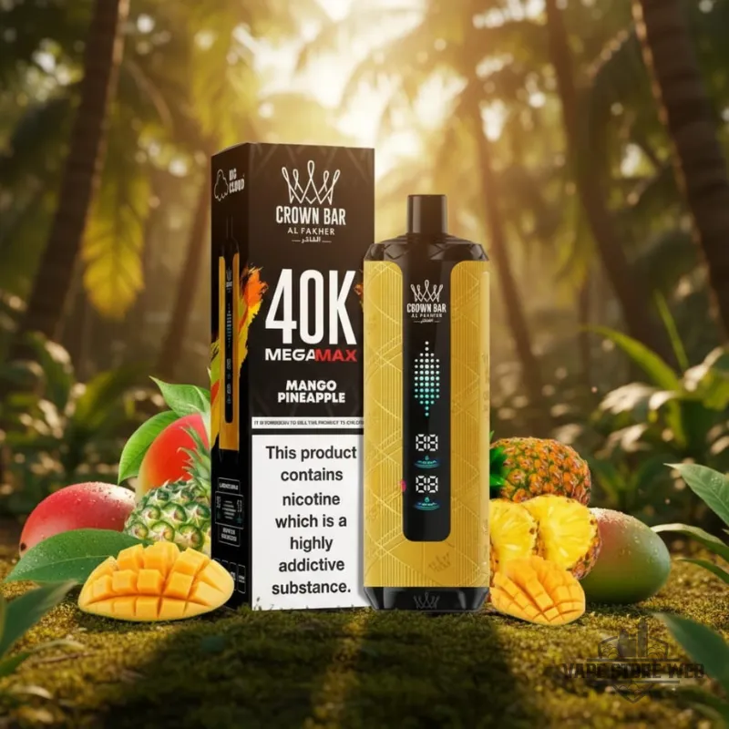 Al Fakher Crown Bar Mega Max 40K Disposable Vape in Dubai 14 Al Fakher Crown Bar Mega Max 40k Disposable Vape In Dubai Mango Pineapple