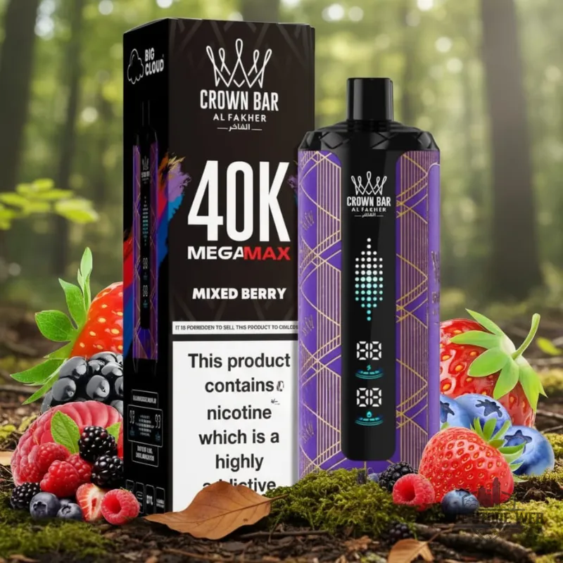 Al Fakher Crown Bar Mega Max 40K Disposable Vape in Dubai 15 Al Fakher Crown Bar Mega Max 40k Disposable Vape In Dubai Mixed Berry