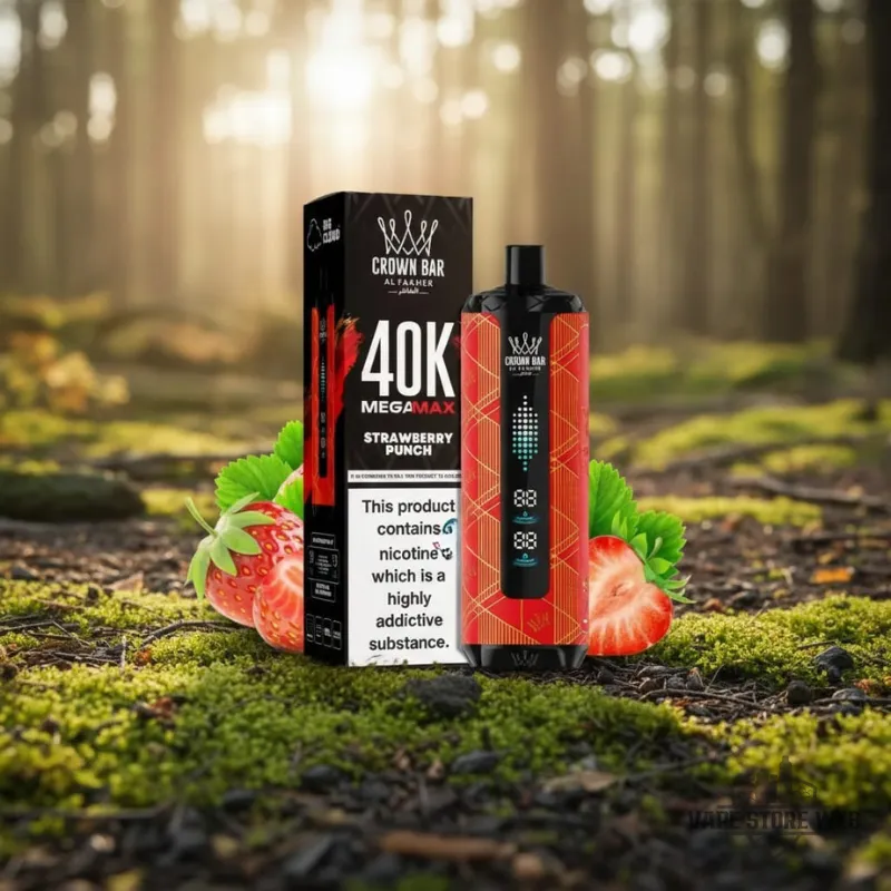 Al Fakher Crown Bar Mega Max 40K Disposable Vape in Dubai 18 Al Fakher Crown Bar Mega Max 40k Disposable Vape In Dubai Strawberry Punch