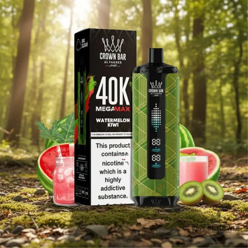 Al Fakher Crown Bar Mega Max 40K Disposable Vape in Dubai 2 Al Fakher Crown Bar Mega Max 40k Disposable Vape In Dubai Watermelon Kiwi