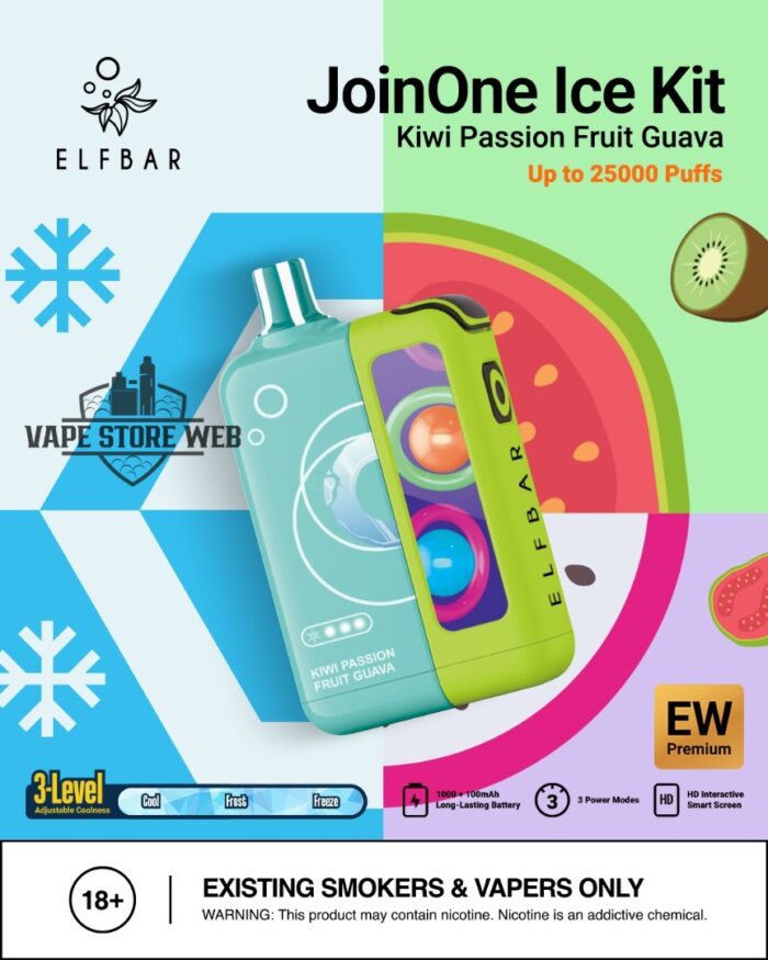 elf bar joinone ice kit in uae kiwi passion fruit guava