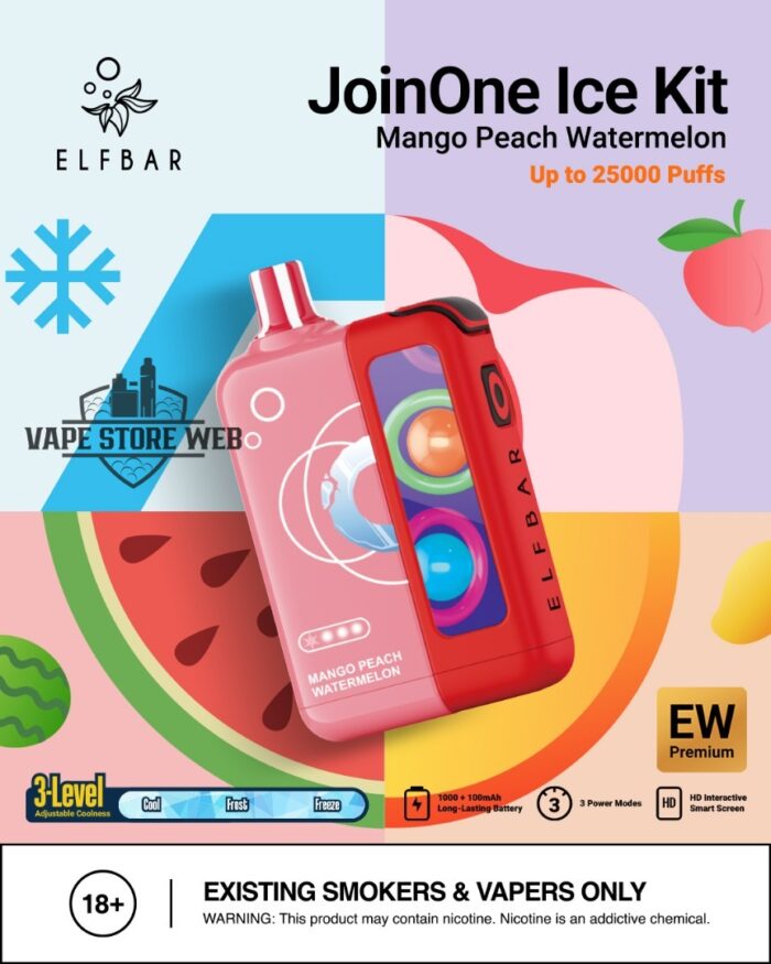 elf bar joinone ice kit in uae mango peach watermelon