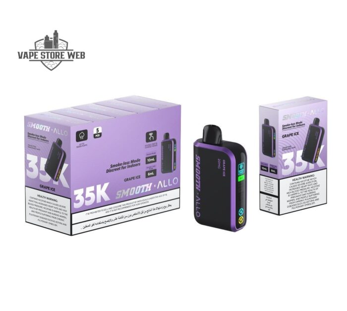 smooth allo 35000 puffs 20mg grape ice