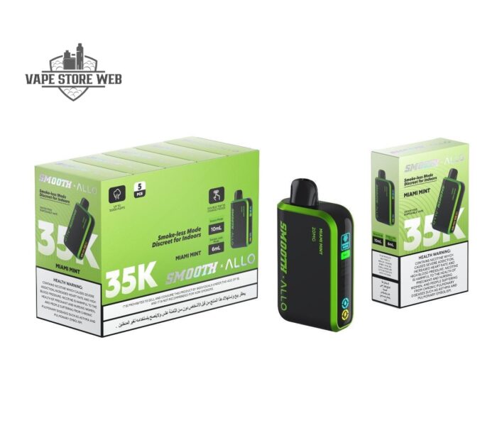smooth allo 35000 puffs 20mg miami mint