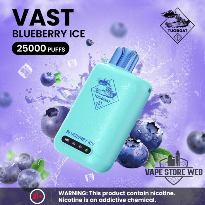 tugboat vast 25k 50mg blueberry ice