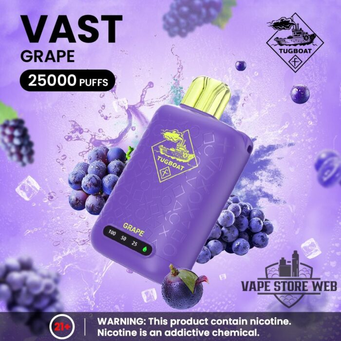 tugboat vast 25k 50mg double grape