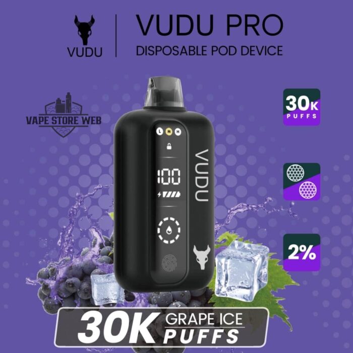 vudu pro 30k puffs 20 mg grape ice