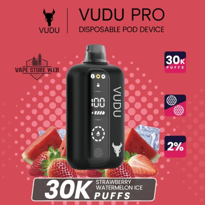 vudu pro 30k puffs 20 mg strawberry watermelon ice