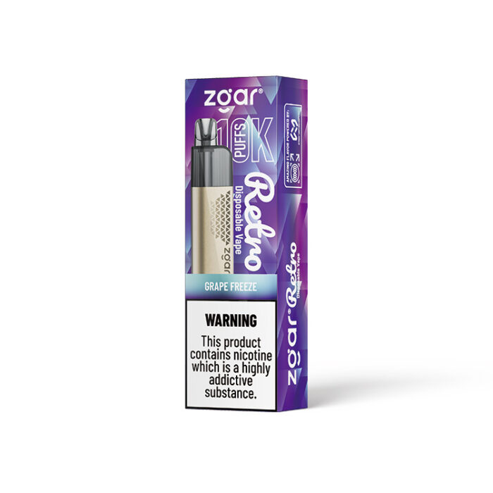 zagr retro 10000 puffs 5_(50mg) nicotine Grape Freeze