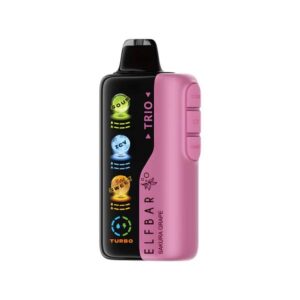 Elfbar Trio Up To 40000 Puffs 50mg Nicotine 4 Mesh Coil Disposable Vape In Dubai Sakura Grape