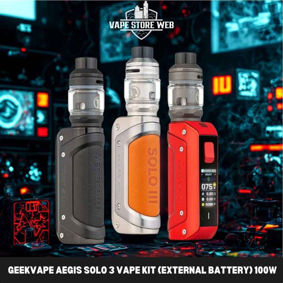 Geekvape Aegis Solo 3 Kit in UAE| 100W External Battery Mod