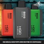 Hqd miracle 8000 puffs zero nicotine (0_) disposable in dubai