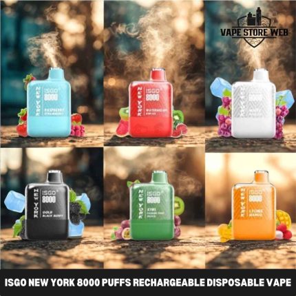 Isgo New York 8000 Puffs Rechargeable Disposable Vape In UAE