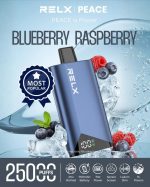 RELX Peace 25k puffs 20MG Disposable Vape in Dubai Blueberry Raspberry