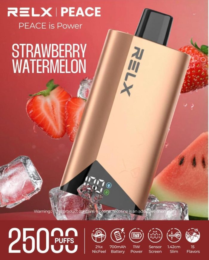 RELX Peace 25k puffs 20MG Disposable Vape in Dubai Strawberry Watermelon