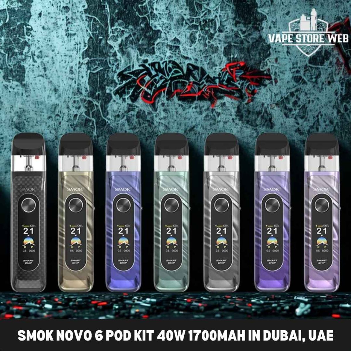 SMOK Novo 6 Pod Kit in UAE | 1700mAh 40W Adjustable Power