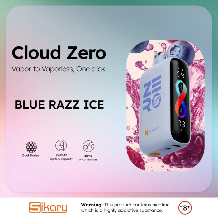 Sikary Cloud Zero 20000 Puffs Disposable 20mg In Dubai - Blue Razz Ice