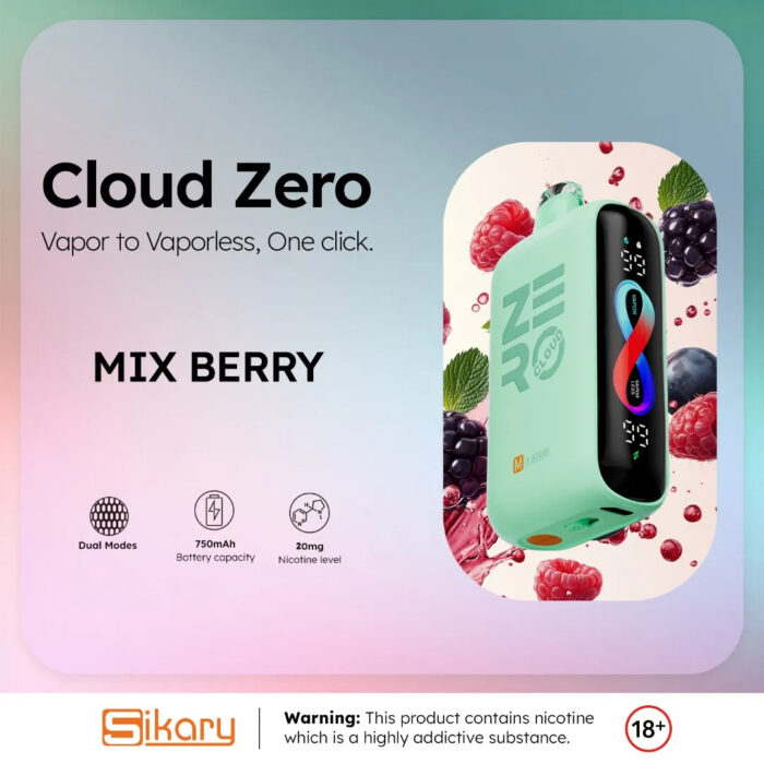 Sikary Cloud Zero 20000 Puffs Disposable 20mg In Dubai - Mix Berry