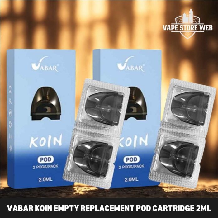 VABAR Koin Empty Replacement Pod Cartridge 2ml (2 PCS) in Dubai, UAE