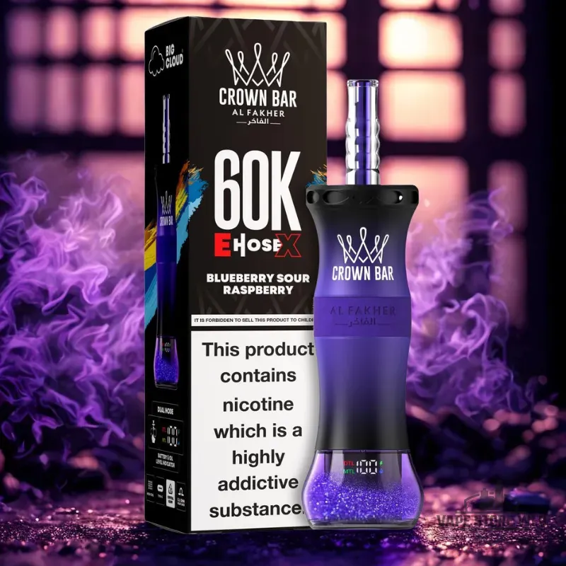 Al Fakher E-hore 60k puff Disposable Vape in Dubai 5 Alfakher E Hore 60k Puff Disposable Vape In Dubai Blueberry Sour Raspberry
