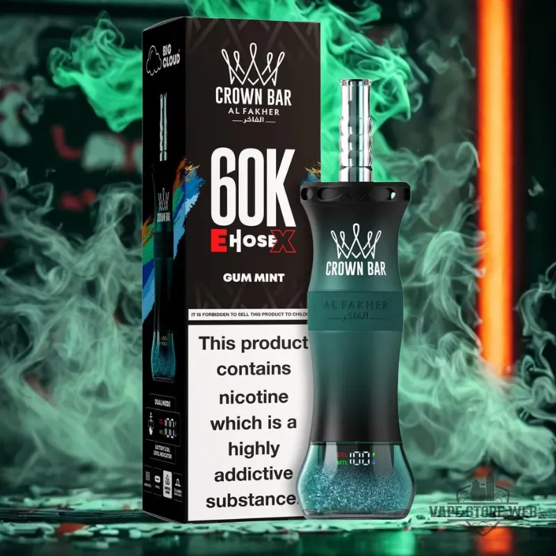 Al Fakher E-hore 60k puff Disposable Vape in Dubai 8 Alfakher E Hore 60k Puff Disposable Vape In Dubai Gum Mint