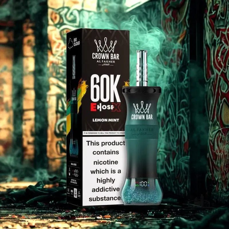 Al Fakher E-hore 60k puff Disposable Vape in Dubai 9 Alfakher E Hore 60k Puff Disposable Vape In Dubai Lemon Mint