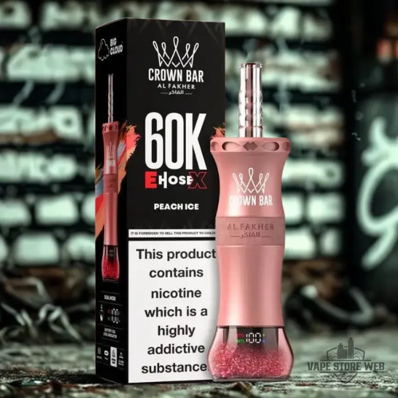 Al Fakher E-hore 60k puff Disposable Vape in Dubai 14 Alfakher E Hore 60k Puff Disposable Vape In Dubai Peach Ice